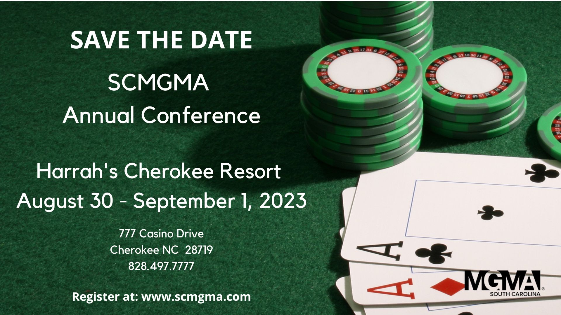 Save The Date SCMGMA 2023 Conference